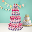 7 Tier Wedding Party Cupcake and Dessert Tower 18 Inches Clear Cake Stand - Brand New