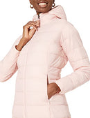 AMAZON ESSENTIALS WOMEN LIGHTWEIGHT WATER-RESISTANT HOODED PUFFER - ROSE, XL - Brand New