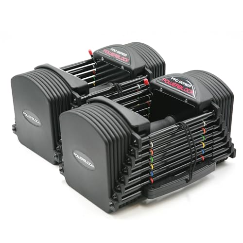 POWERBLOCK PRO 50 ADJUSTABLE DUMBBELLS SOLD IN PAIRS 5-50 LB - Scratch & Dent