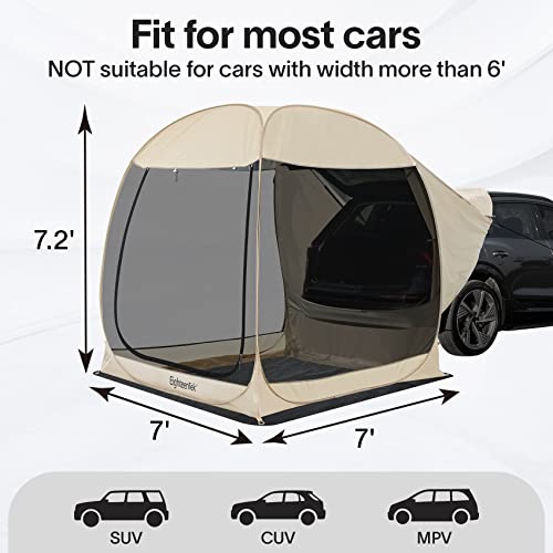 EIGHTEENTEK SUV CAR CAMPING TENT POP UP VERSATILE SHELTER TENT BEIGE - Like New