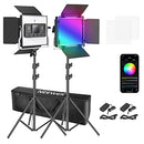 Neewer 2 Packs 660 RGB Led Light APP Control Photography Video Lighting Kit - Like New