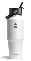 HYDRO FLASK TRAVEL WATER BOTTLE INSULATED STAINLESS STEEL 32 OZ WHITE - Brand New