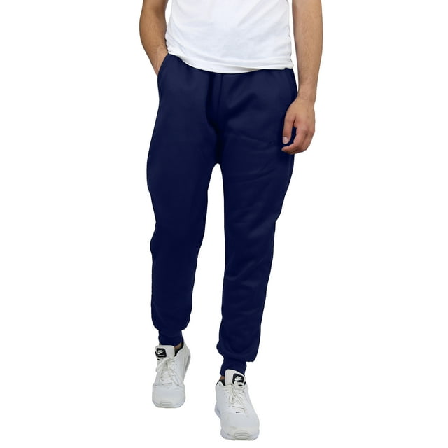 BASTION TRAIL MEN'S FLEECE DRAWSTRING JOGGER PANTS - NAVY - SIZE XL - Brand New