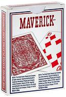 MAVERICK STANDARD POKER INDEX PLAYING CARDS 1 CT (COLORS MAY VARY) - RED/WHITE - Brand New