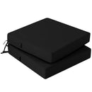 IDEÉ-HOME Outdoor Chair Cushions- Set of 2, Waterproof Seat, 19x19, Black - Like New