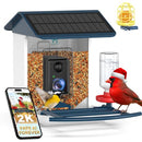 BROAIMX Bird Feeder Camera 2K HD Night Vision Solar Powered BF002A - Deep Blue - Like New
