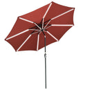 APLUSCHOICE 10FT SOLAR POWER LED PATIO UMBRELLA MARKET PARASOL CAFE - TERRA RED - Like New