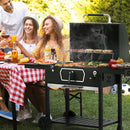 Royal Gourmet CD2030AN Deluxe 30-Inch Charcoal Grill, Collapsible Tables - Black - Like New