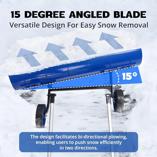 IDZO EFFICIENT SNOW PUSHER 37" REVERSIBLE ANGLED BLADE 5JHI - BLUE - Like New