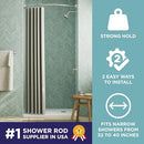 Zenna Home No Drill Curved Shower Curtain Rod Brushed Nickel B082XT4LCD-NEW - Brand New