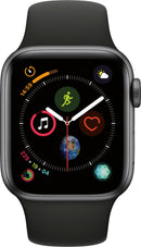 For Parts: Apple Watch 4 GPS 40mm Space GrAy Alum Black Strap MU662LL - Battery Defective