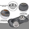 JUQIBOOM DOG BOWLS 2 STAINLESS STEEL BOWL WITH NON SPILL SKID - GRAY - Like New