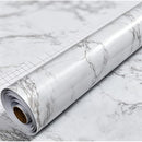 ZIBRWUON Glossy Marble Contact Paper Grey-White Peel and Stick Wallpaper - Brand New