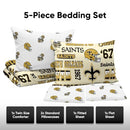 FOCO New Orleans Saints NFL Retro Bed in a Bag Comforter Bedding 5 Piece Twin - Brand New