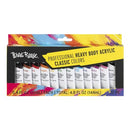 Professional Heavy Body Acrylic Paint Set - Classic Colors - 12 Tubes - Brand New