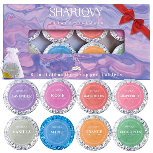 Sharlovly Shower Steamers Aromatherapy 8 Pack Gifts Bombs - Eucalyptus - Like New