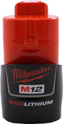 MILWAUKEE M12 REDLITHIUM CP1.5 BATTERY PACK 1-PACK RED/BLACK - 48-11-2401 - Like New