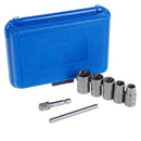 ROCKETSOCKET Extraction Socket Set 7 Pieces American Drawn Steel - Blue - Brand New
