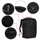 Hynes Eagle Carry on Backpack 38L Flight Approved Weekender Bag - Black - Like New