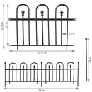 Sunnydaze Strasbourg 6' Set of 2 Steel Decorative Garden Fence Panels : Black - Like New
