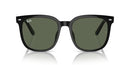 RAY-BAN UNISEX SQUARE SUNGLASSES RB4401D BLACK GREEN - 55MM - Like New