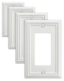 ZILLSEA 4-Pack Decorator Wall Plates Midsize White - Like New