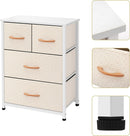 AZL1 LIFE CONCEPT DRESSER STORAGE FURNITURE ORGANIZER - WOOD METAL/IVORY - Like New