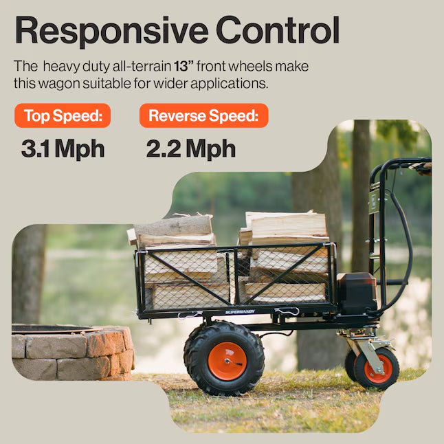 SuperHandy Utility Service Cart Power Wagon Wheelbarrow GUO095 - Orange - Brand New