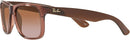 RAY BAN RAY-BAN RB4165 JUSTIN SQUARE SUNGLASSES, 51 MM - LT BROWN/GRADIENT BROWN - Like New