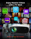 ELEPHAS 2023 Upgraded 1080P HD Projector BL128- NEW - WHITE - Brand New