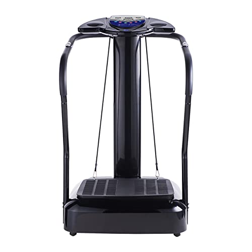 ZELUS 2000W VIBRATION PLATE EXERCISE MACHINE FULL-BODY - BLACK - Scratch & Dent