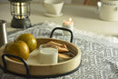 ANSDLIIY Wooden Serving Tray,Breakfast Tray,Round B0CH88ZV5P - Wood - Brand New