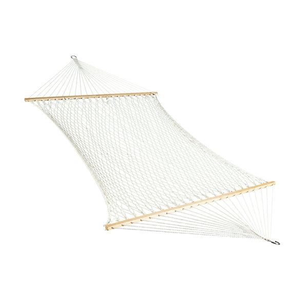 BLISS HAMMOCKS COTTON ROPE HAMMOCK W/ SPREADER BAR, 60-IN. WIDE - WHITE - Like New