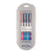 TUL GL Series Retractable Gel Pens, 0.5mm, Silver Barrel, Assorted Ink, Pack 4 - Brand New