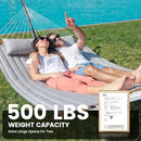 ANAGOO DOUBLE HAMMOCK WITH STAND 500LBS HEAVY DUTY OUTDOOR GRAY - DARK/GRAY - Like New