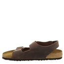BIRKENSTOCK MILANO MEN'S SANDAL HABANA BROWN LEATHER EU 42R US 9 - Like New