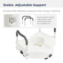 Drive Medical Preservetech Secure Lock Raised Toilet Seat 5" With Handles White - Brand New