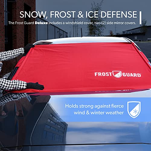 FrostGuard Deluxe | Full-Coverage Car Windshield Cover, 41 x 59 Inches - Crimson - Like New