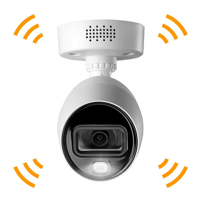 LOREX 4K ULTRA HD ACTIVE DETERRENCE SECURITY CAMERA C883DA-Z - WHITE - Like New