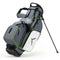 HIMAL 4-WAY FULL-LENGTH GOLF STAND BAG - STEEL GRAY/WHITE/GREEN - Like New