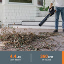 WORX 20V 12" 3-IN-1 CORDLESS WEED WACKER 360CFM LEAF BLOWER KIT WG930.2 - Like New