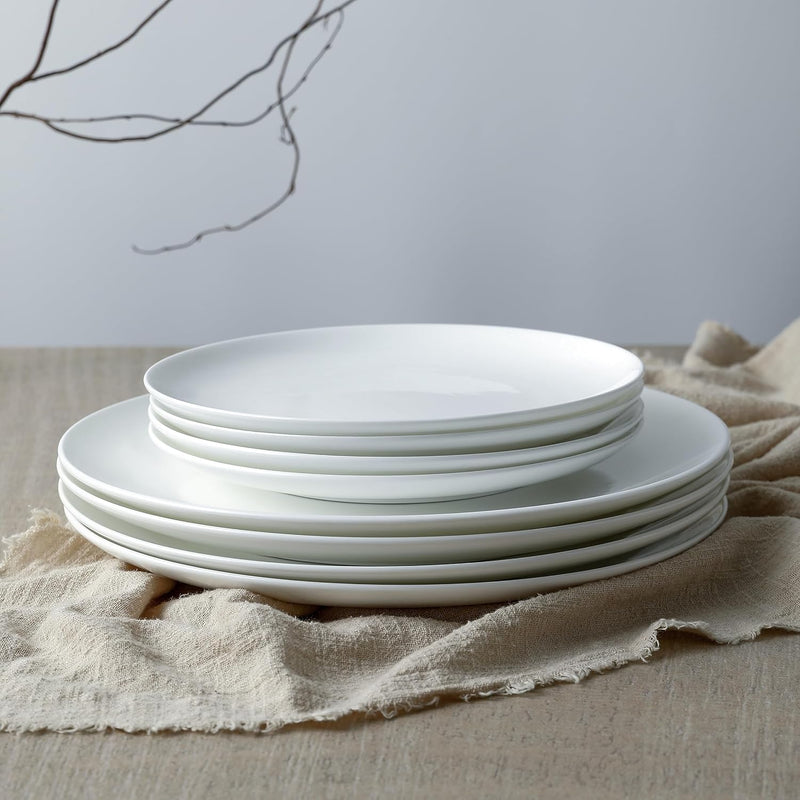Stone Lain Blair Bone China 12 Piece Dinnerware Set - White - Like New