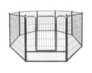 CAPHAUS 40-INCH HEIGHT FOLDABLE HEAVY-DUTY PET PLAYPEN DOOR SET OF 8 - BLACK - Like New
