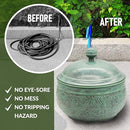 GOOD DIRECTIONS 457-458 KEY WEST GARDEN HOSE HOLDER POT, LARGE CAPACITY, BLUE - Like New