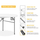 Byliable Round Folding Table 48" Bi-Fold White Plastic Folding Table - Like New