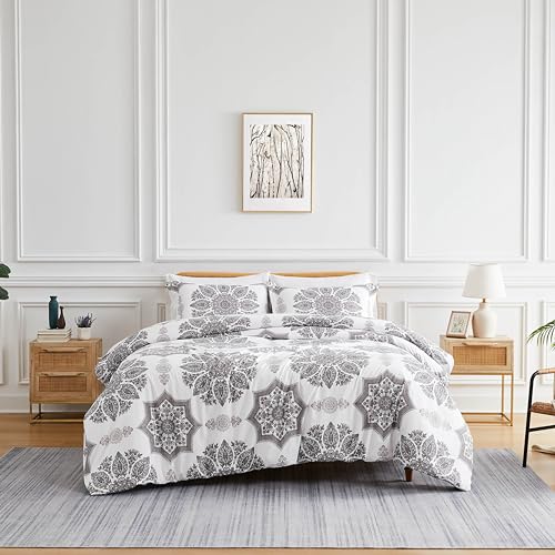 SOUTHSHORE FINE LIVING INC. OVERSIZED DUVET COVER INFINITY GRAY RM138098 - Like New