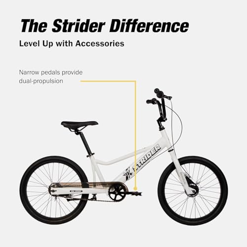 STRIDER 20X SPORT PEDAL KIT TRANSFORM 20X BALANCE BIKE - AGES 8+ - BLACK - Like New