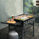 ROYAL GOURMET GB4001B 4-BURNER PROPANE GAS GRIDDLE FOLDABLE SIDE TABLES - BLACK - Like New