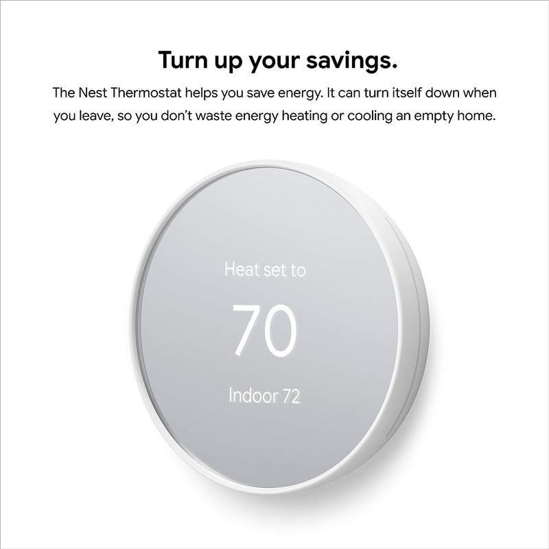 Google Nest Smart Programmable Wifi Thermostat - Snow Like New
