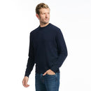 44S6S024 Saks Fifth Avenue Men's Jersey Stitch Crewneck Sweater Navy XL - Brand New